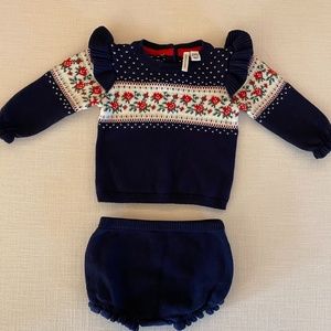 Janie & Jack Baby Girl Holiday Sweater Set